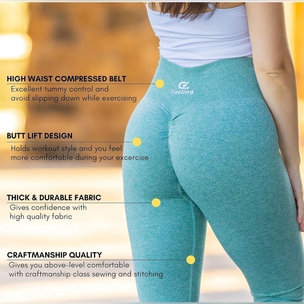 Women's high Waisted Seamless Compression Leggings 4 Gym Workout, Fitness, Yoga